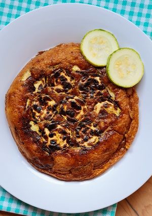 Una foto de Tortilla de calabacín o zuchini 🥚 Frittata di zucchine 🇮🇹