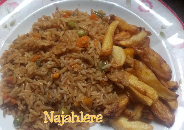 Recipe of Any-night-of-the-week Fried rice and chips