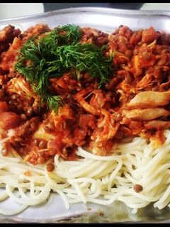 صورة لوصفة معكرونة بلونيز