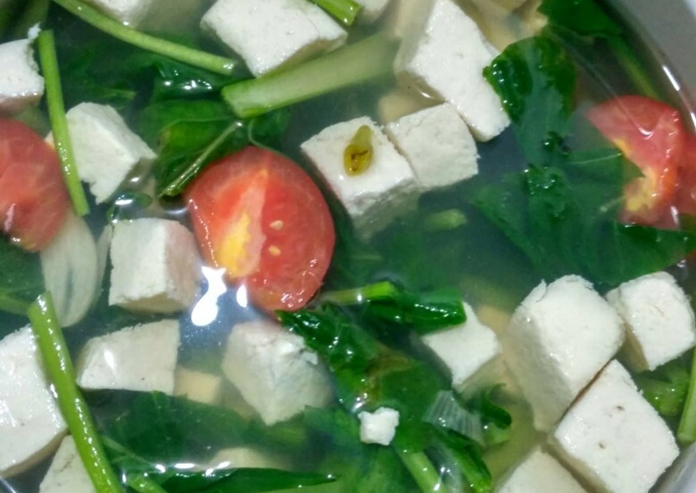 Sayur Sawi Hijau Tahu Putih Pedas