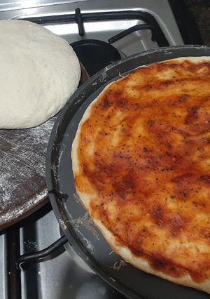 Una foto de Pizza caserita