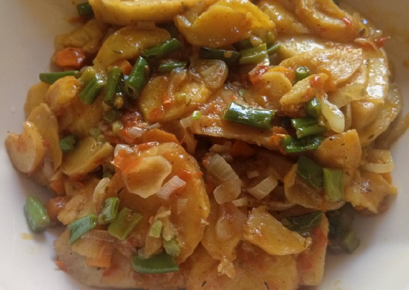Stir Fry Potato and Yam