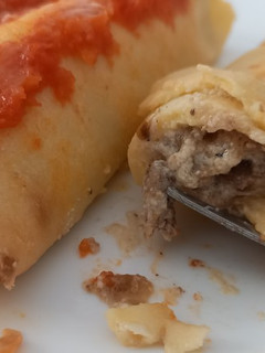 Foto di Crepes con salsiccia melanzana e ricotta