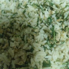 Methi egg rice A picture of Methi egg rice.