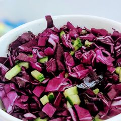 A picture of Purple cabbage salad.