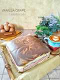 Vanilla grapes castella cake