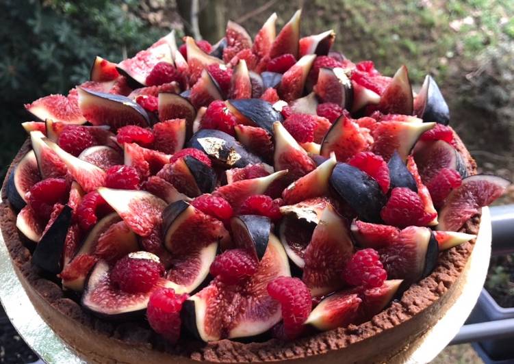 Manière simple à Préparer Rapide Tarte figues - framboises 🌸