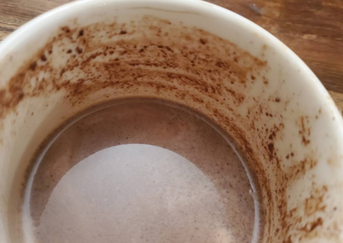 Leche con chocolate caliente