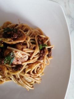 Una foto de Spaghetti con Boloñesa Veggie