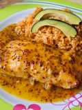 Salmón con jarabe de mandarina