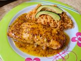 Salmón con jarabe de mandarina