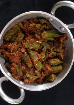 A picture of Besan wali Bhindi.