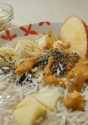 香蕉蘋果果昔碗 的食譜成品照片