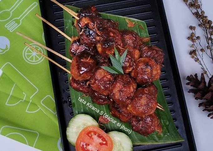 Standar Bagaimana cara buat Sate Bakso Tahu yang nagih banget