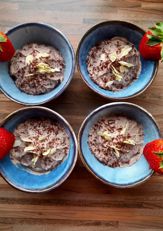 Una foto de ~Mousse de chocolate vegana de tofu ~
