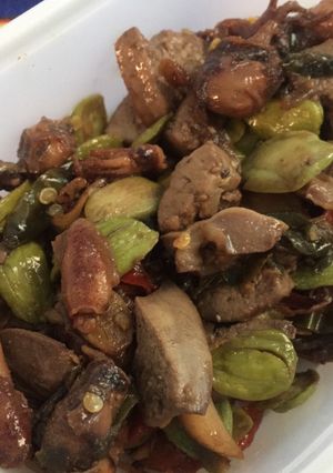 Foto resep Tumis cumi asin, hati & pete