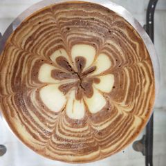 A picture of Zebra Chocolate Vanilla Marble Cake.