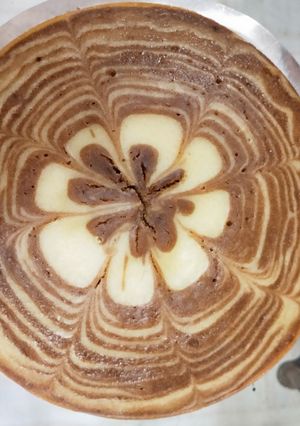 A picture of Zebra Chocolate Vanilla Marble Cake.