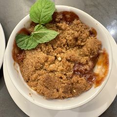 A picture of Ultimate Rhubarb Crumble - This Uses Up Things So Super Cheap Nearly Free and Amazing - Enjoy :P.