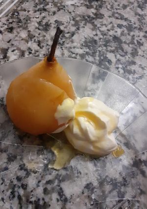 Una foto de Peras al caramelo