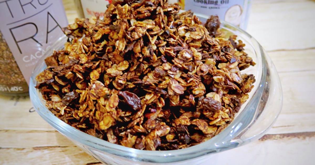Resep Granola Coklat Banget oleh Evi Can Cook Cookpad