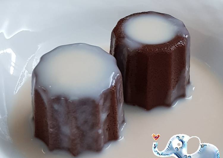 Puding Coklat saus Vla