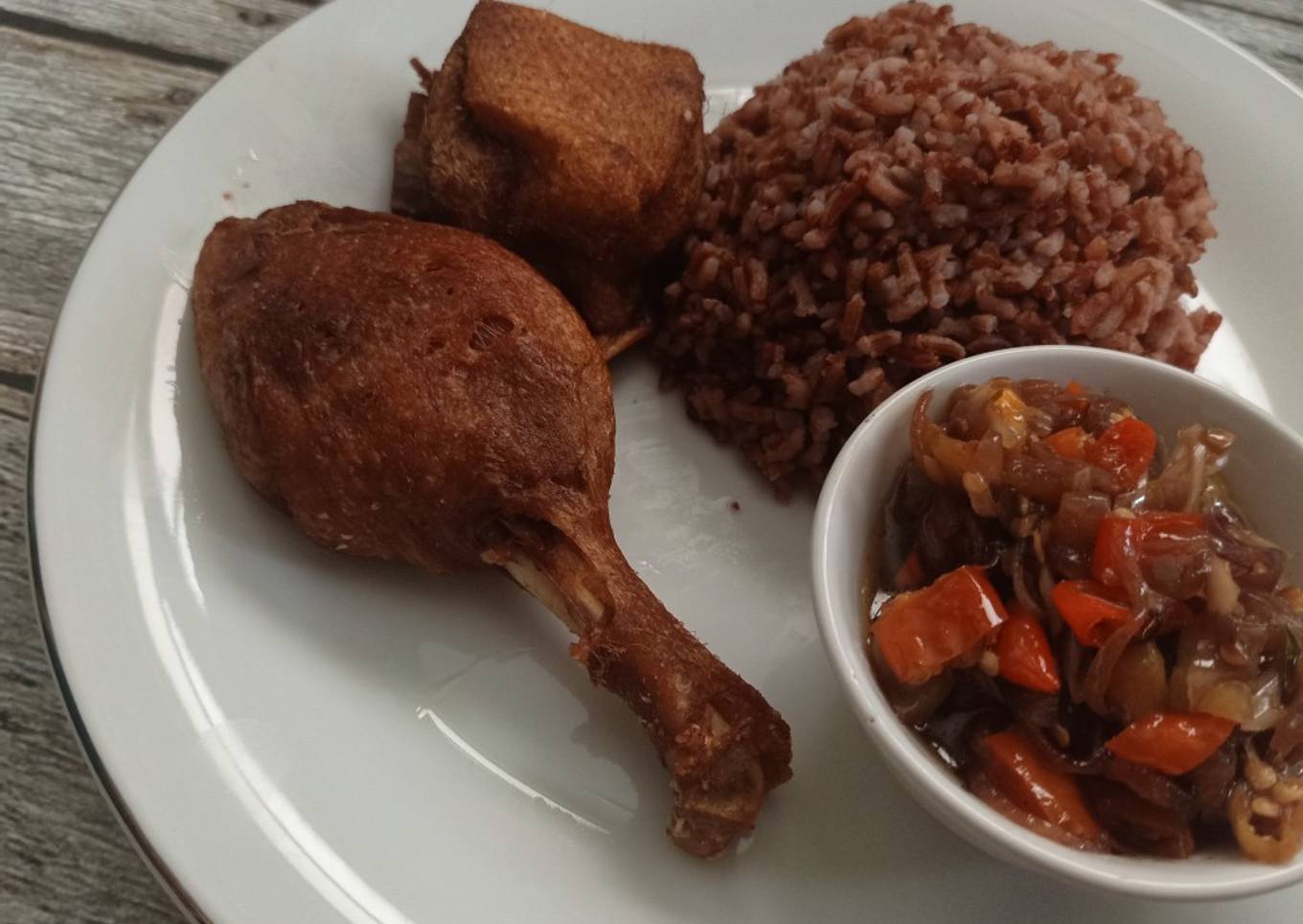 Bebek goreng sambal bali