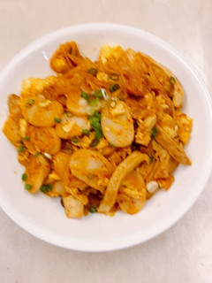 泡菜魚板炒寧波年糕 的食譜成品照片