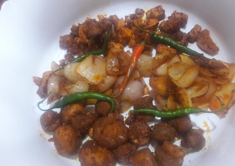 Recipe of Super Quick Homemade Tandoori PANEER and MUSHROOM