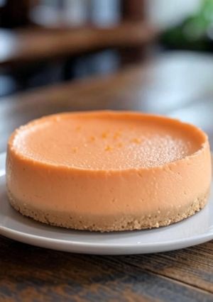 Una foto de Tarta de Queso y Melocotón