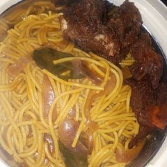 A picture of Super easy and delicious Spaghetti.