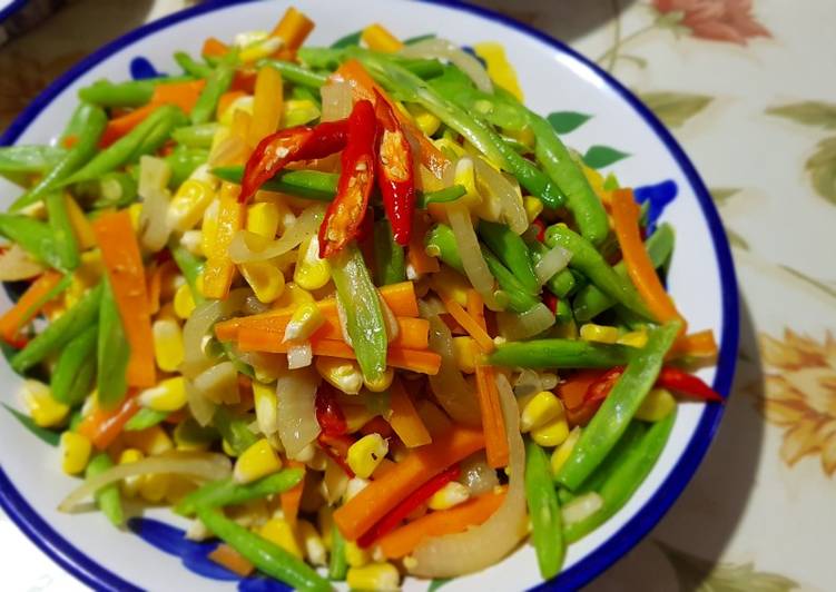 Tumis sayur rainbow