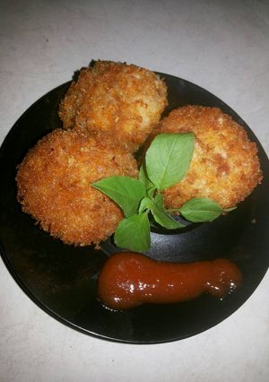 Foto resep Bola nasi sayur isi keju