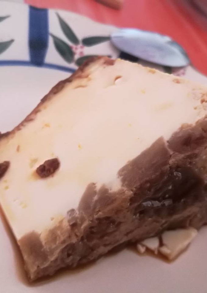 Una foto de Flan de queso mascarpone y galleta Lotus