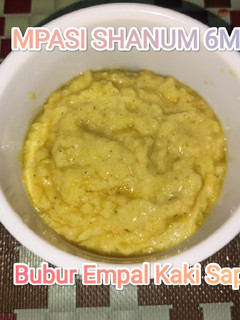 Foto resep MPASI Bubur Empal Kaki Sapi (MPASI SHANUM 6M+)