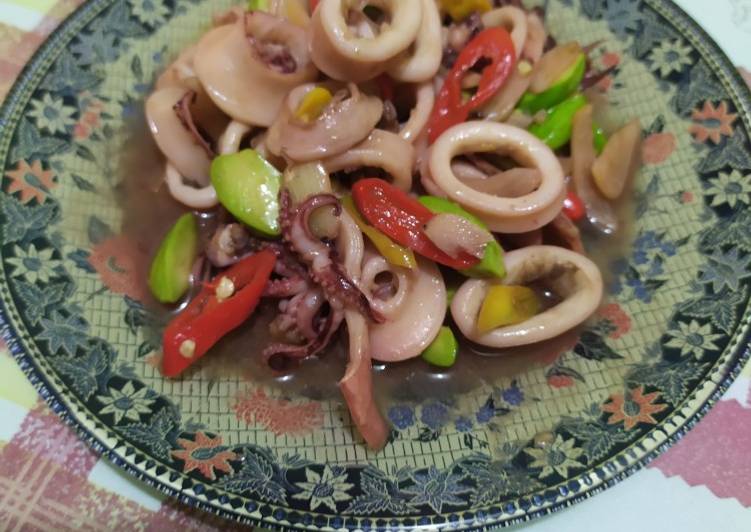 Resep Tumis cumi pete Lezat