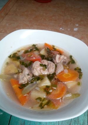 Foto resep Sup ayam kentang wortel buncis istimewa