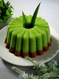Foto resep Puding Lumut Pandan Lapis Cokelat