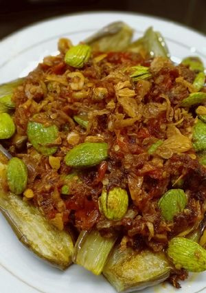 Foto resep Sambel terong,Pete Teri