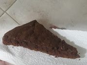 Una foto de brownie casero