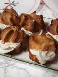 Profiteroles con nata