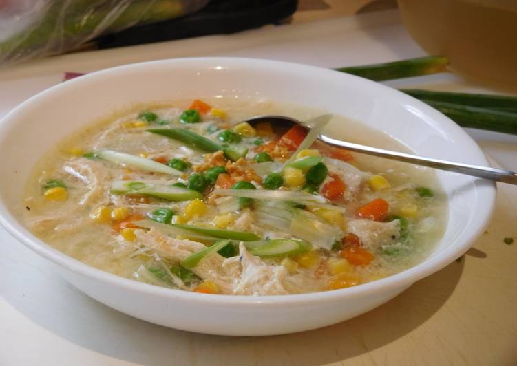 Recipe: Tasty Egg Drop Soup aka Soup jagung
