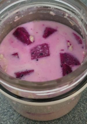Foto resep Overnight oat buah naga