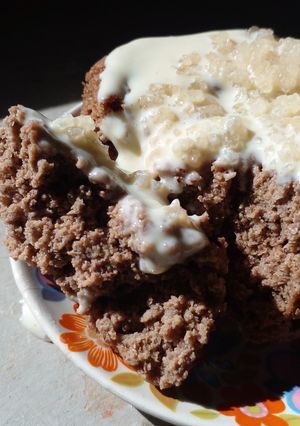 Una foto de Torta al microondas de harina de soja