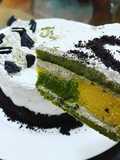 Oreo matcha cake