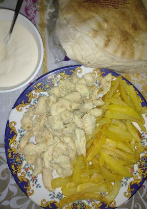 صورة لوصفة شاورما دجاج 🍗🥔😋