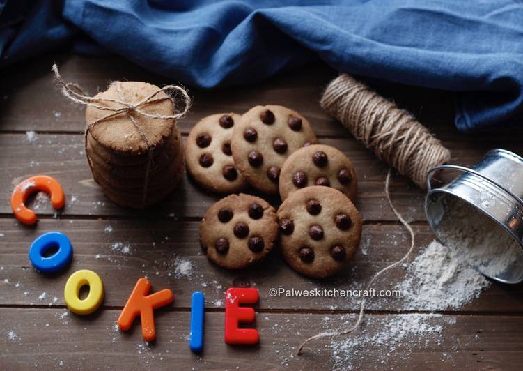 Eggless Wheat flour chocolate chip cookies