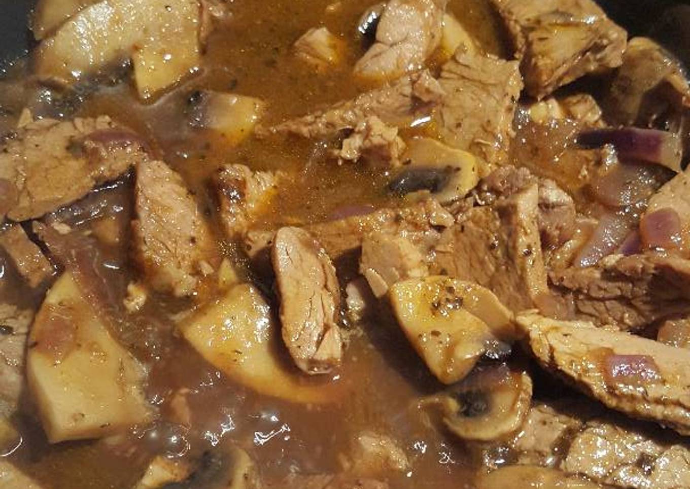 Cajun Spiced Pork Stir Fry with Mushrooms