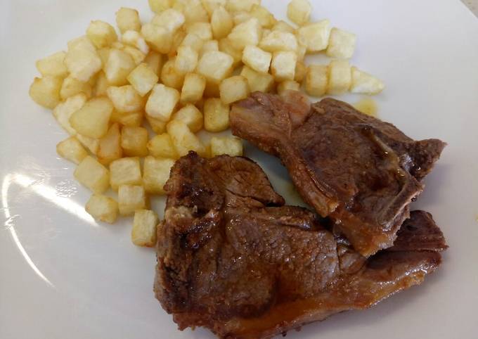 Recipe of Quick Spicy lamb chops and chubes