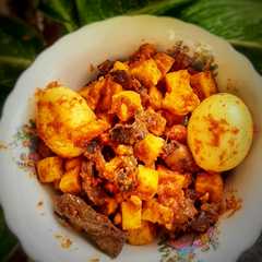Balado Ati Ampela Tahu Telur রেসিপির প্রধান ছবি